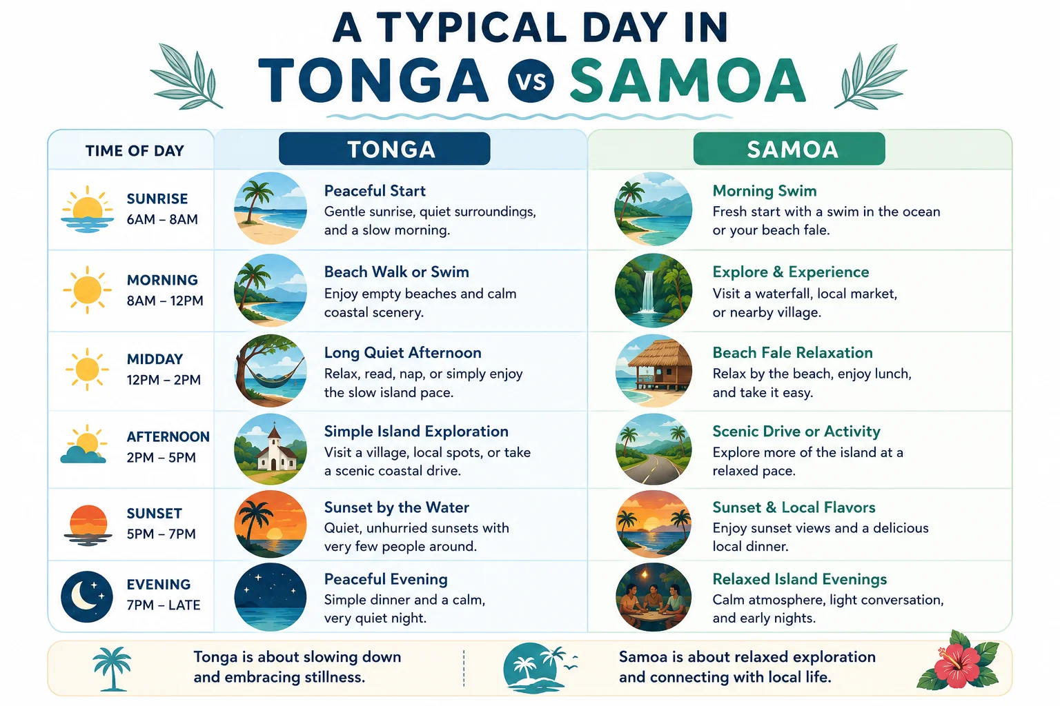 A Typical Day in Tonga vs Samoa